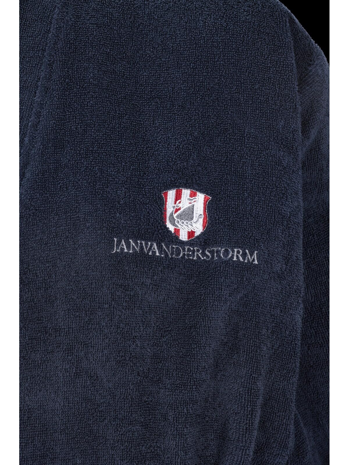 Jan Vanderstorm Herren Bademantel Janning | aus 100% Baumwolle Frottee ohne Kapuze – mit Bindegürtel, aufgesetzten Taschen, weich & saugfähig, große Größen M–7XL