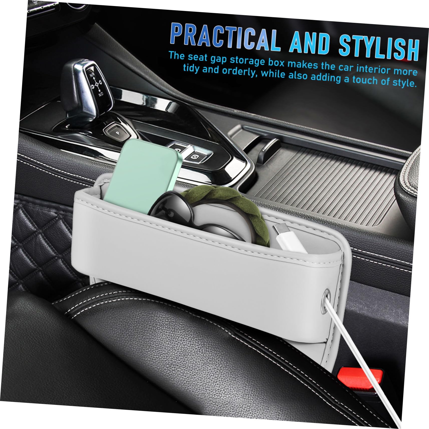 Hemobllo 2 piezas Organizador para Coche Resistente Relleno para Huecos de Asiento Almacenamiento y Multifuncional para Teléfono y Snacks Unidades