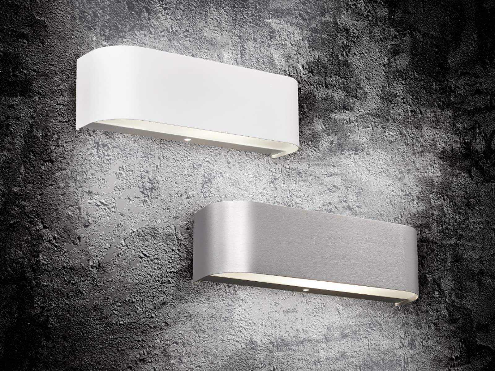 Trio Leuchten LED Wandleuchte 220810201 Adriano Aluminium weiß, Glas weiß satiniert, 2 x 3.1 Watt LED