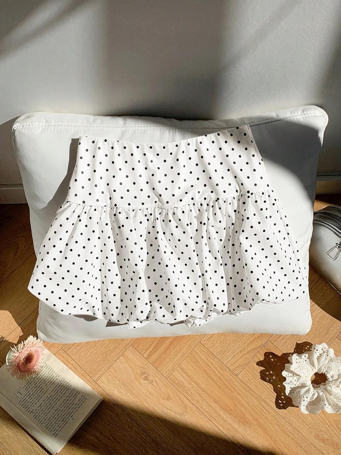 Women's Y2K Bubble Mini Skirt Low Waist Puff Skirt Summer Streetwear Skort with Short Underneath - Image 6