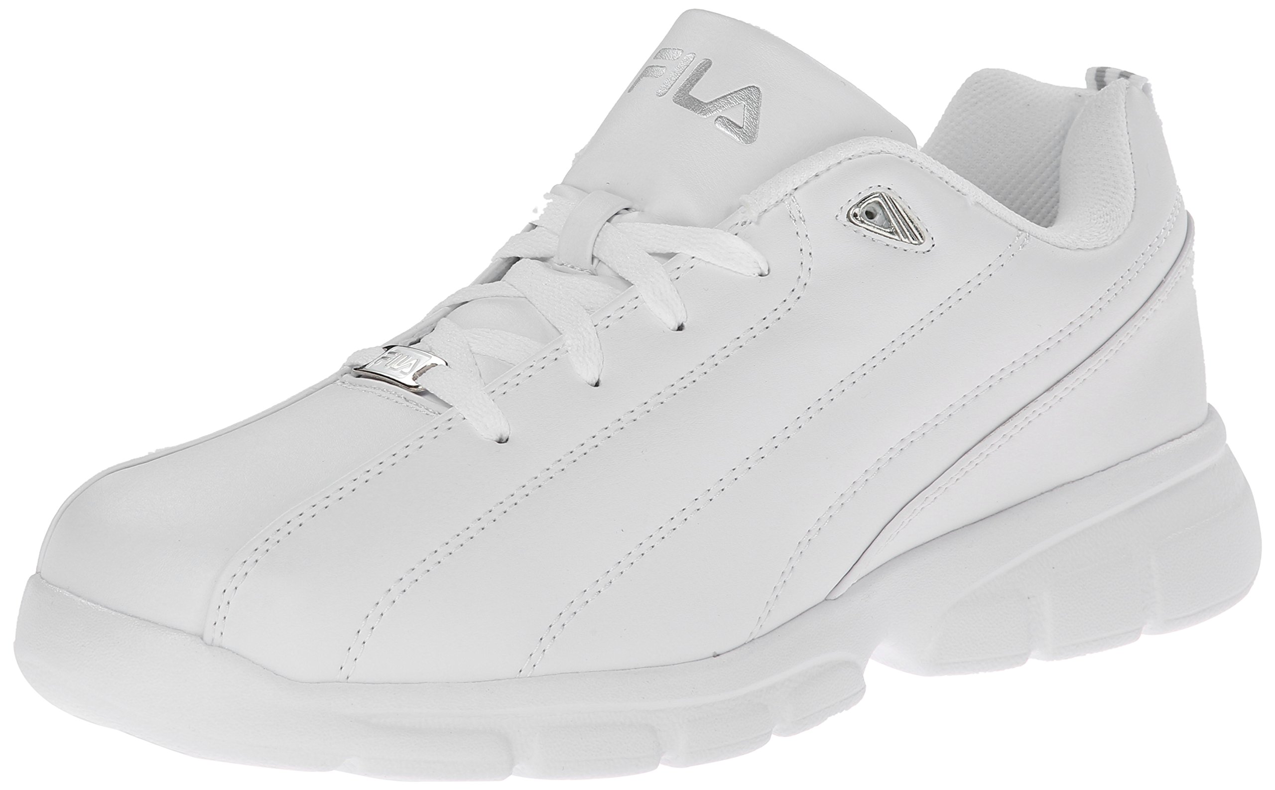 Fila mens Leverage-m cross trainer shoes, White/Silver, 10.5 US