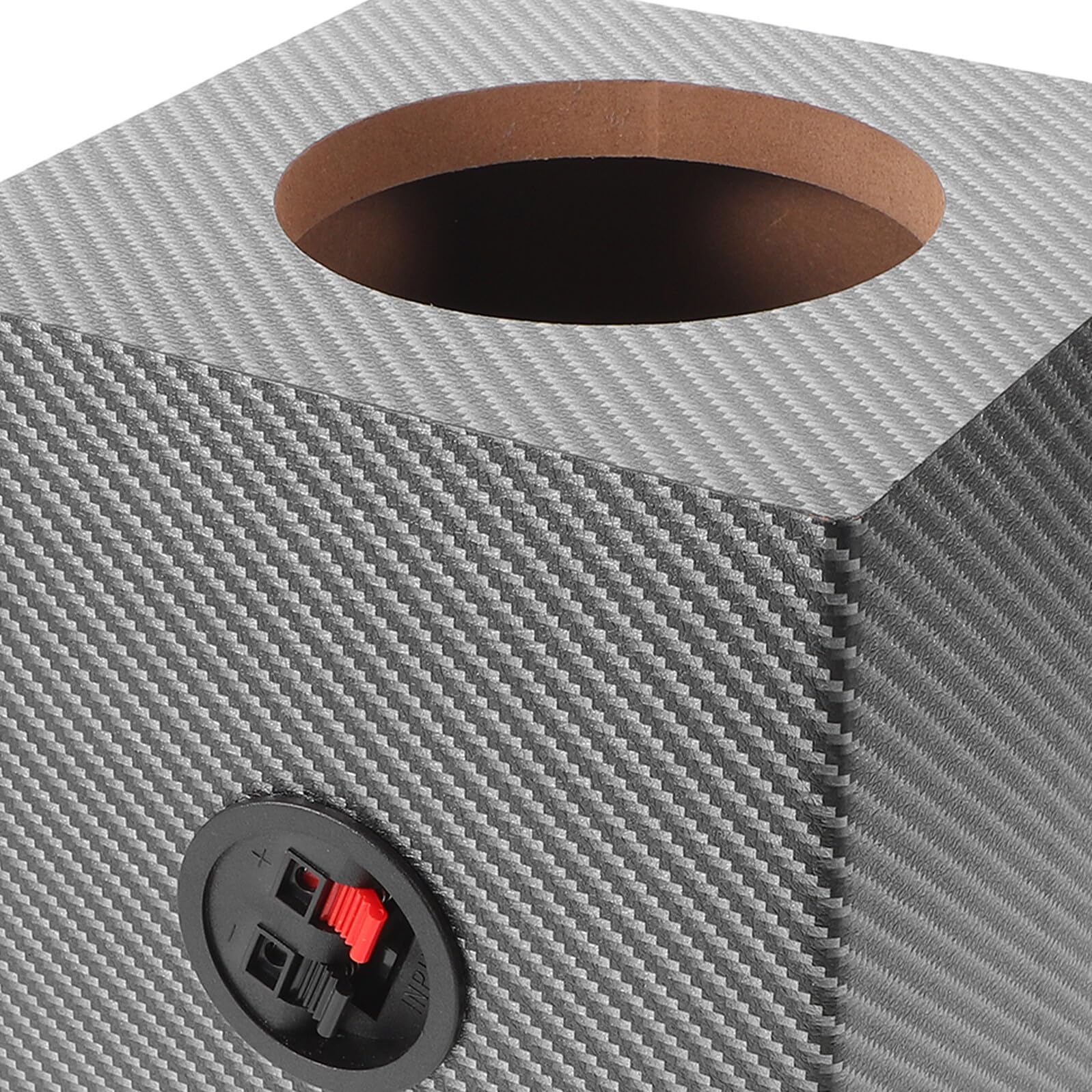 SHINEOFI Cassa per Subwoofer Auto in Legno e Pvc Nero, Scatola Altoparlante Compatta Isolamento Vibrazioni e Bassi Profondi, per Uso Quotidiano in Viaggi e Commuting