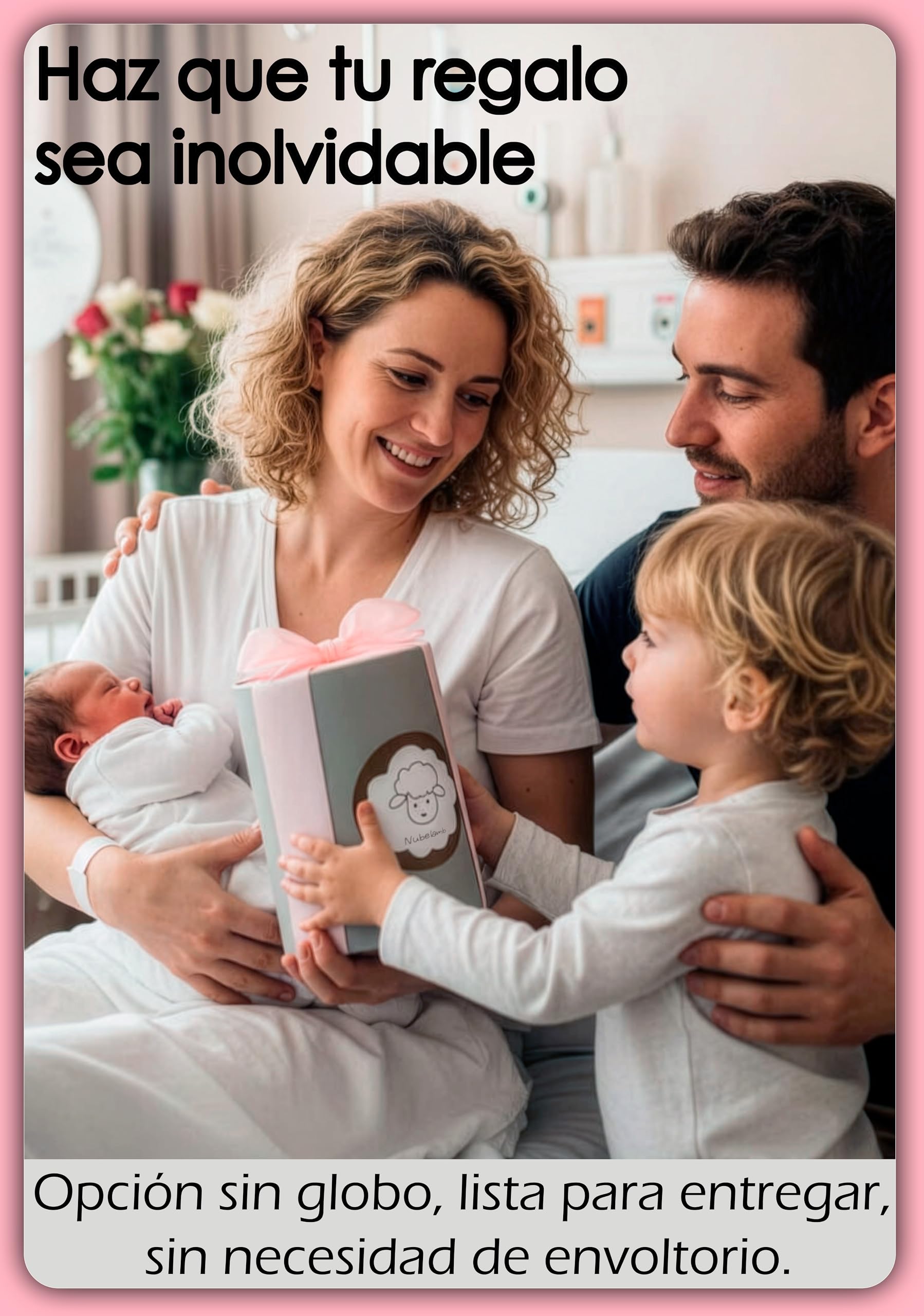 Regalo Bebé Recién Nacida Niña, Canastilla Lista para Regalar | Un regalo completo y elegante, listo para entregar: no necesitas montar ni envolver nada para sorprender a los padres.