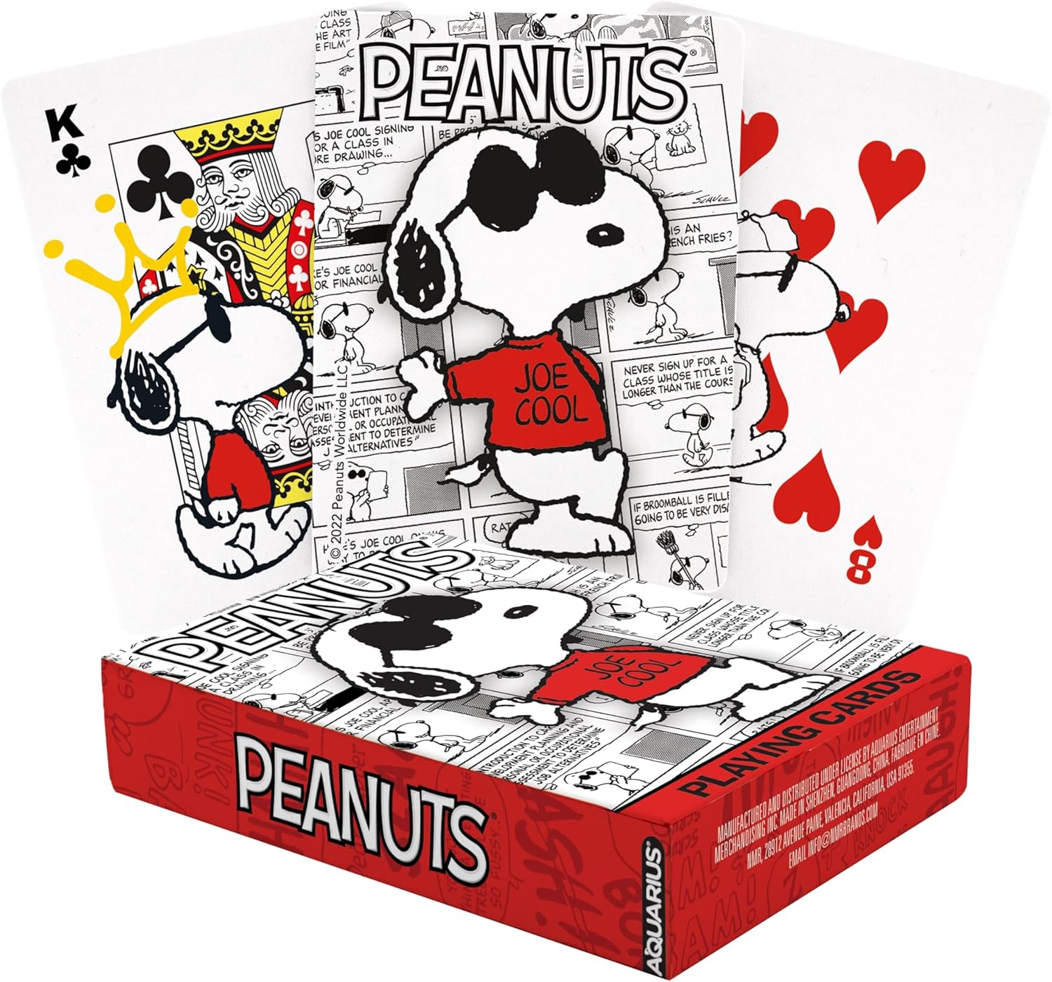 Aquarius Peanuts Joe Cool Playing Cards - Joe Cool Themed Deck of Cards for Your Favorite Card Games - Officially Licensed Peanuts Merchandise & Collectibles