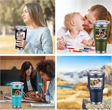 12 Pack Custom Water Bottle Personalized 30oz Insulated Coffee Tumbler Stainless Steel Materials Customizable Images Text Logo Corporate Name suitable for Women Travel Holiday Gifts