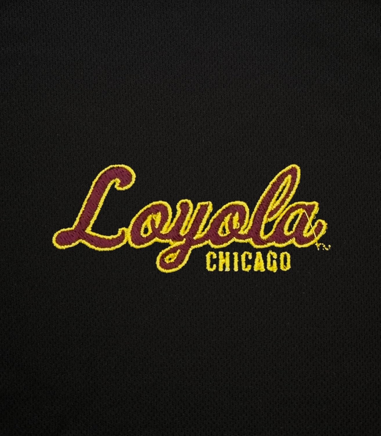 Vantage Apparel Men's Collegiate Polyester Mesh Team Icon Polo, Loyola Chicago Ramblers, X-Large