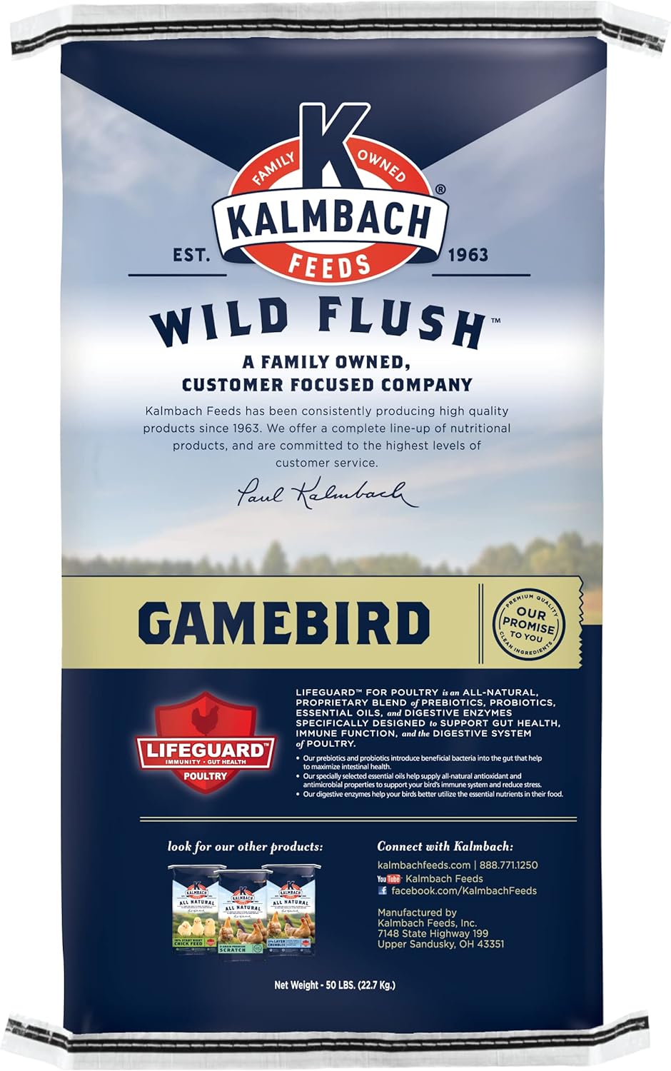 Kalmbach Feeds Wild Flush Pheasant Grower Crumbles with 20% Protein, 50 lb Bag