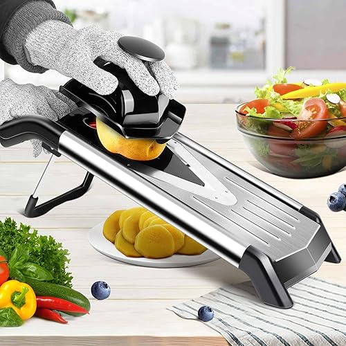 Miniatura 9 de MASTERTOP Cortador ajustable de alimentos y cortador de verduras de acero inoxidable