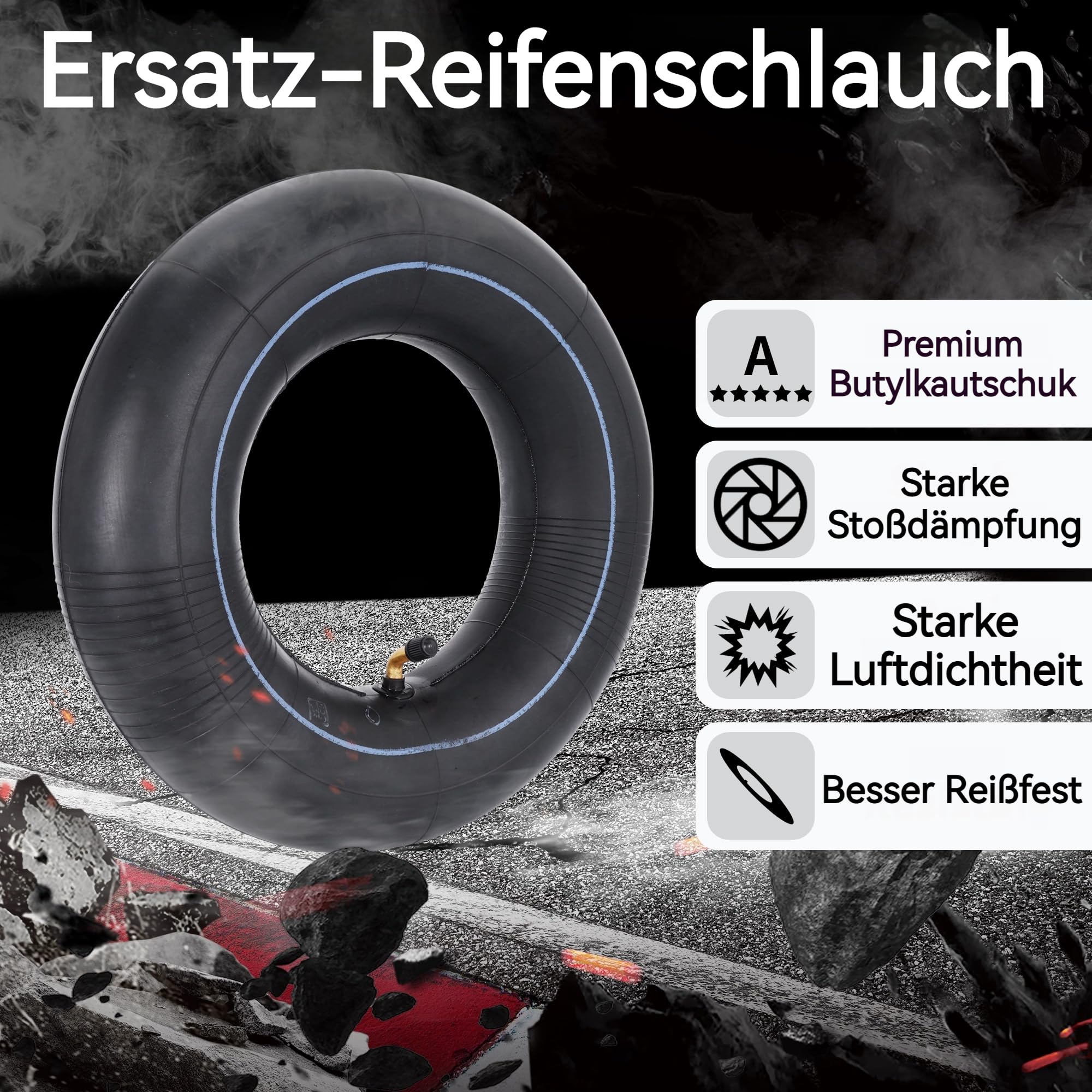 4.10/3.50-4 Reifen mit Schlauch Satz für ATV Quad 4 Wheelers Go Kart Rasenmäher Schneefräse Hand Truck Traktor Schubkarre Generator Utility Cart Mini Bike 2 Satz