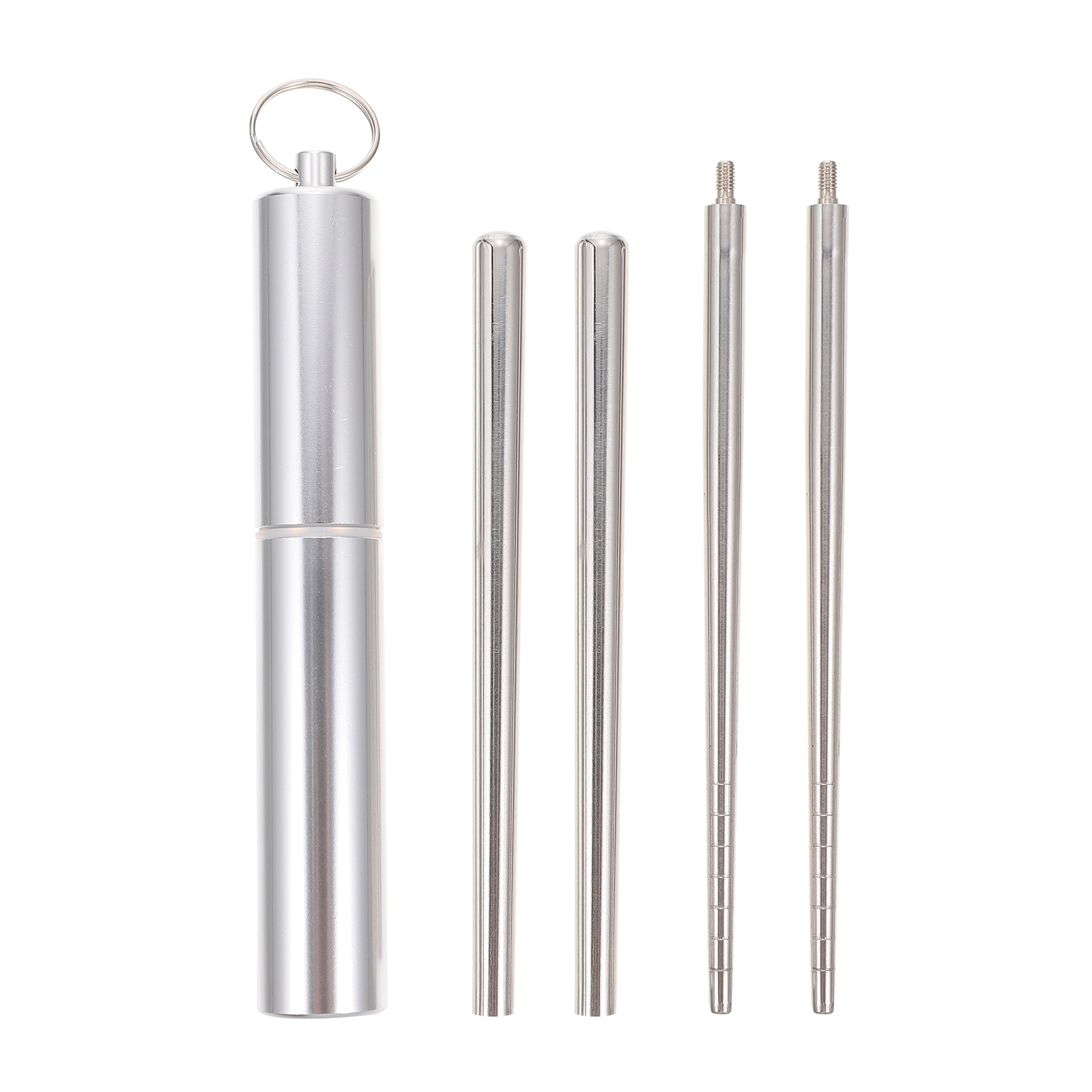 Palillos Telescópicos De Titanio Plegables - Ideales Para Camping, Viajes O Picnic, Ligeros Y Antideslizantes