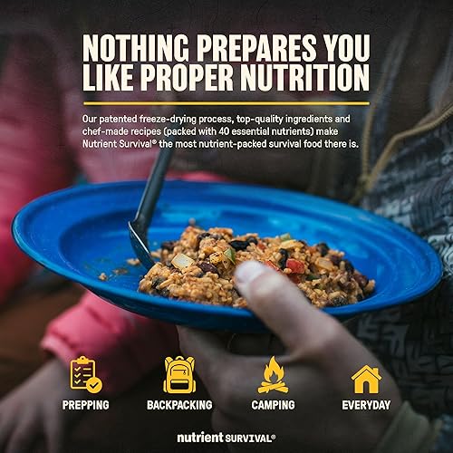 Miniatura 6 de Nutrient Survival MRE Southwestern Medley - Comidas listas para comer, suministros de preparación liofilizados y suministro de alimentos de