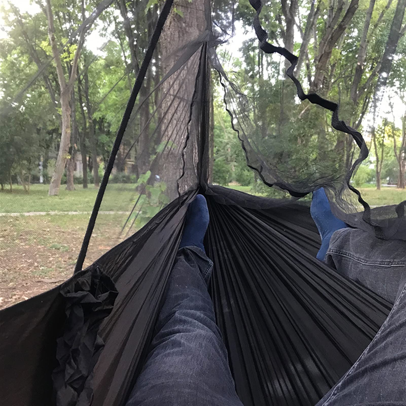 Huśtawka ogrodowa Ultra Light Net hamak, siatka namiotowa, outdoorowy plecak turystyczny, kemping, podwójna huśtawka ogrodowa na zewnątrz (kolor: L)