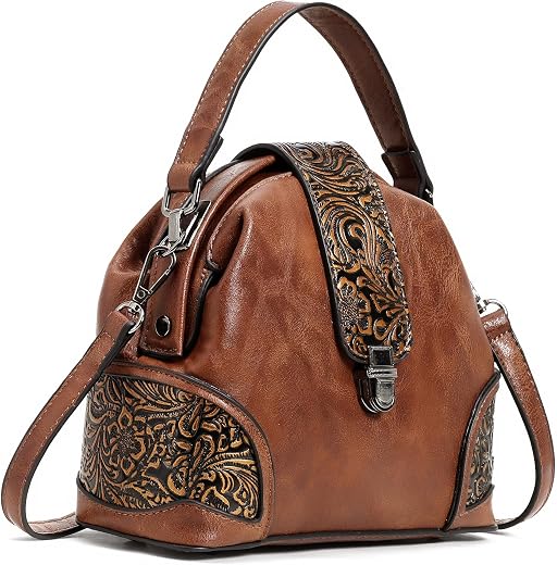 EXOTIC Premium® The Unique Embossed Round Floral Flap Shoulder/Sling Bag For Women