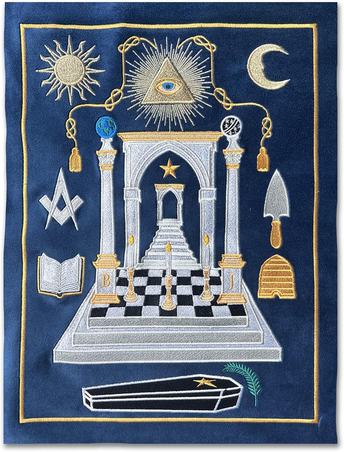 Masonic Embroidered Tapestry