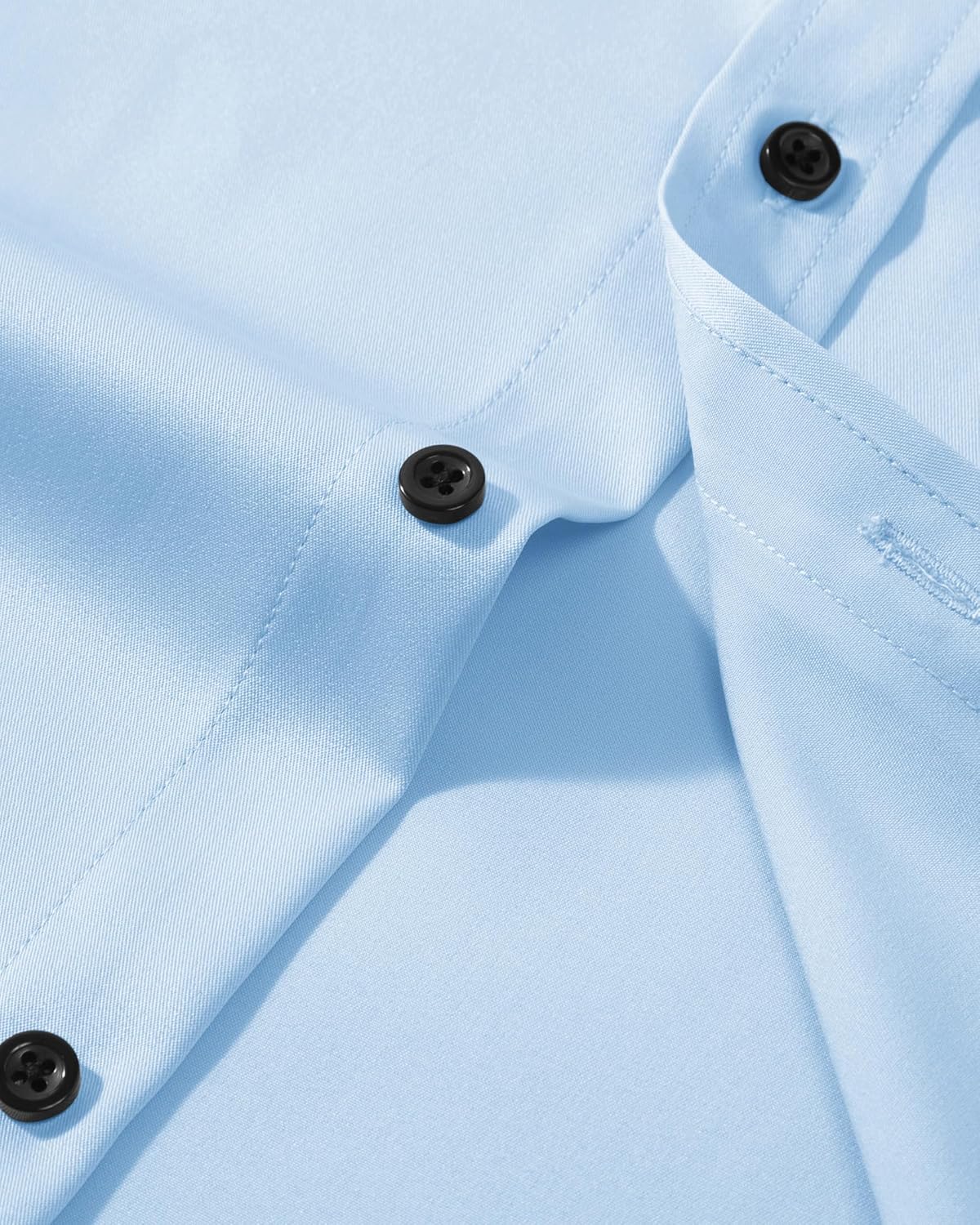 Men's Dress Shirts Long Sleeve Stretch Wrinkle Free Wedding Formal Business Button Down Shirt - Image 4