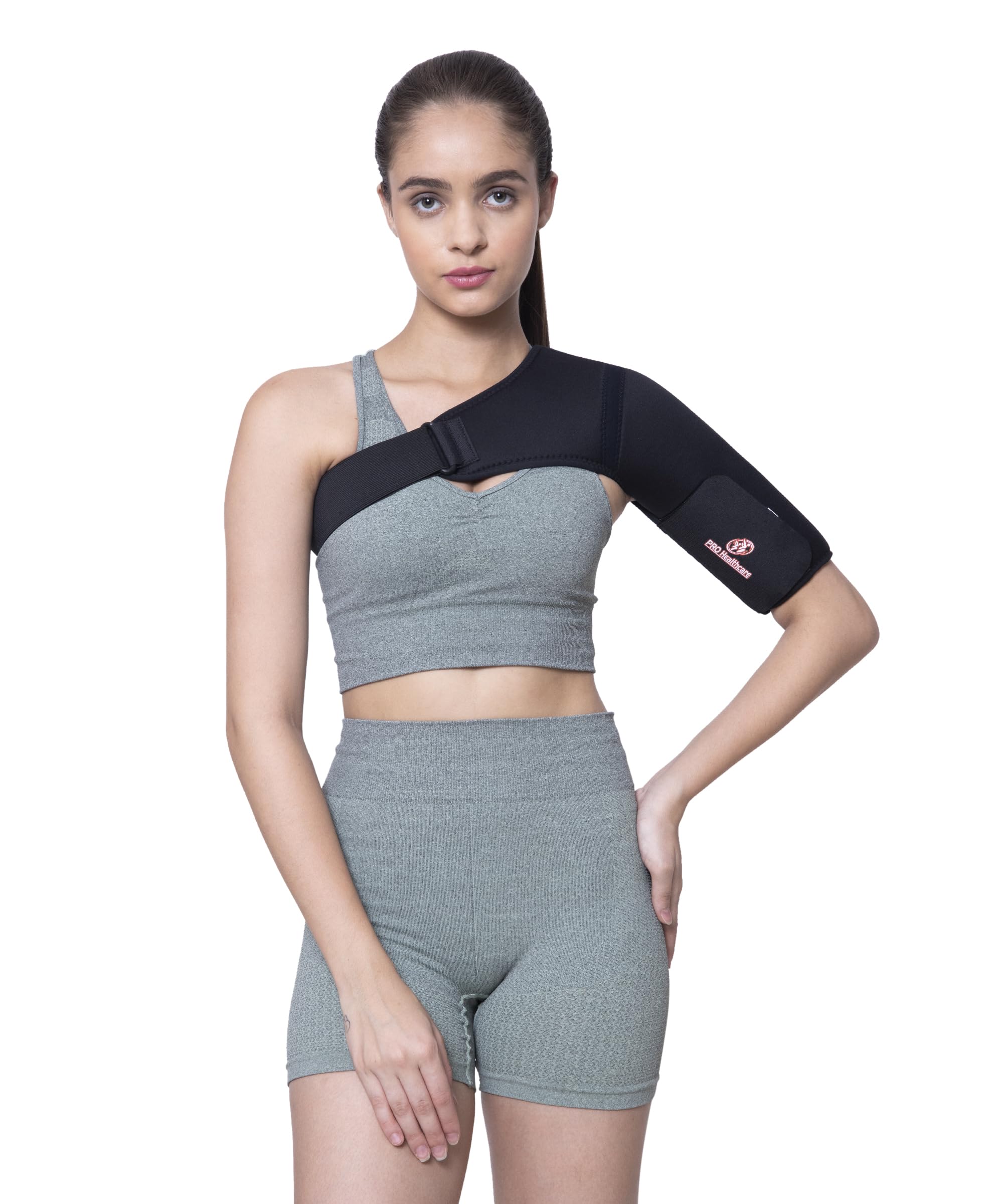 PRO HEALTHCARE Neoprene Advanced Shoulder Stability Brace Light And Breathable Shoulder Support(Left Hand) Shoulder Support Posture Corrector,One Size Right