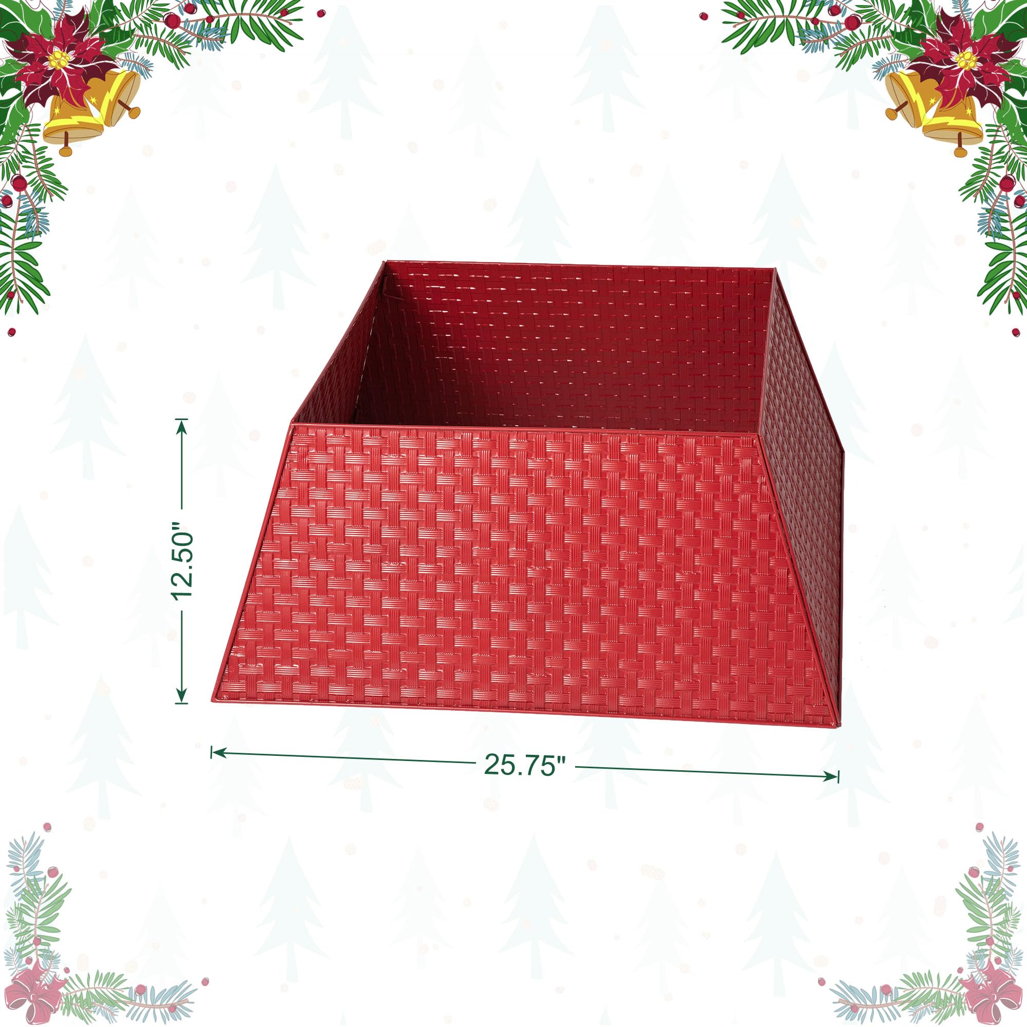 Glitzhome Collier trapézoïdal en métal tressé pour sapin de Noël rustique pour décoration de fête de 65,4 cm de long