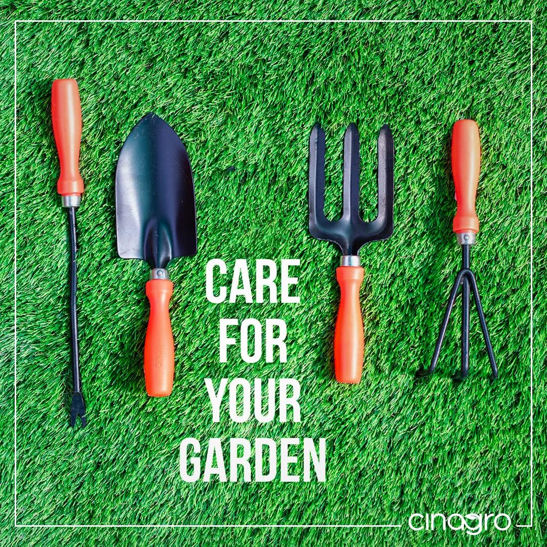 Cinagro Garden Tools Kit (Set of 5) Weeder, Big and Small Trowel, Hand Fork, Cultivator | Gardening Tools Kit For Home Garden, Indoor Outdoor Gardening for Plants & Soil, Plant Tool Kit, Farming Tools - Image 5 thumbnail