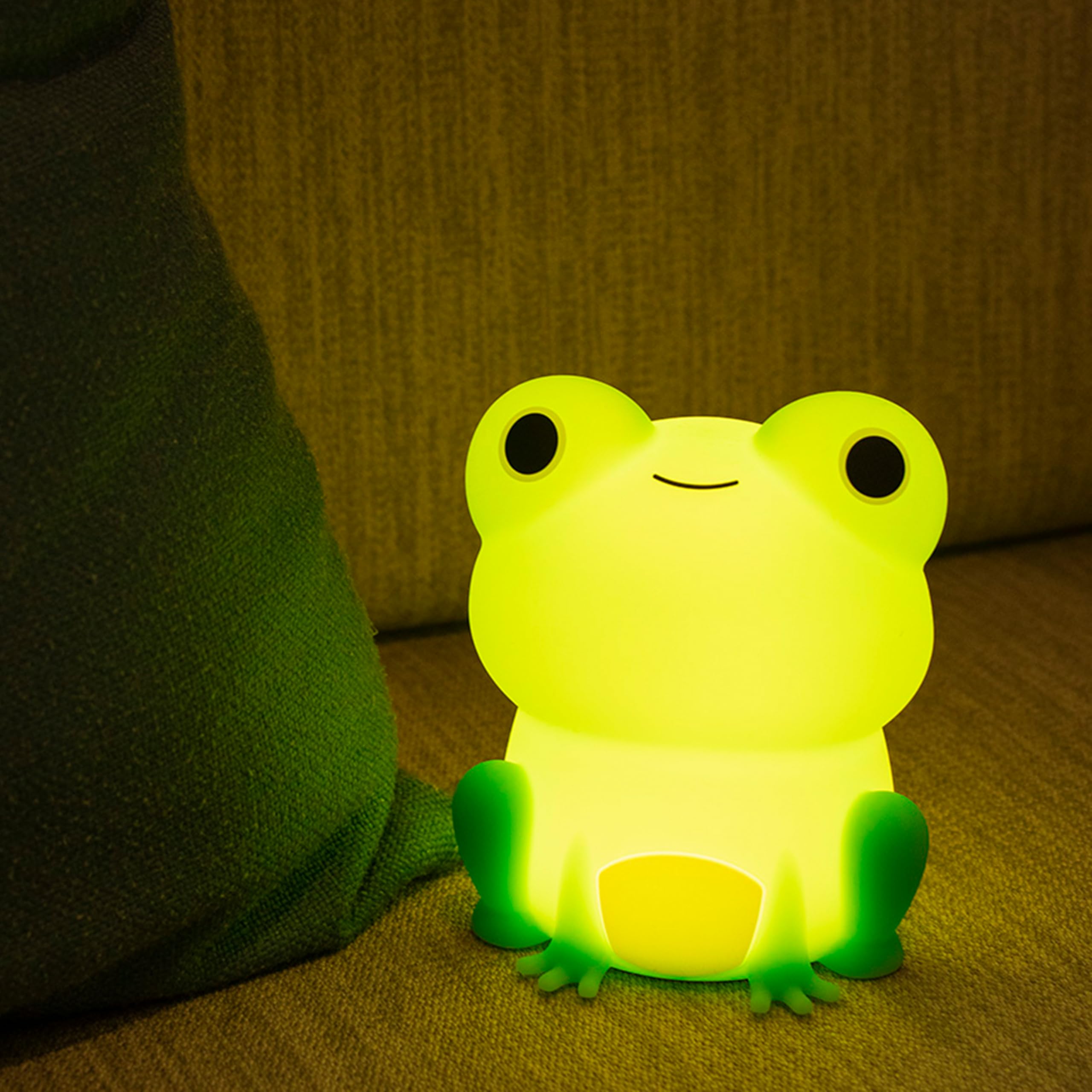 JMG-Myratts Night Light for Kids, Cute Soft Silicone Frog Lamp, Colorful Dimmable Timer Nursery Portable Kawaii Lamps, Bedside Lamp for Baby Toddler Adult[Energy Class G] (Frog)
