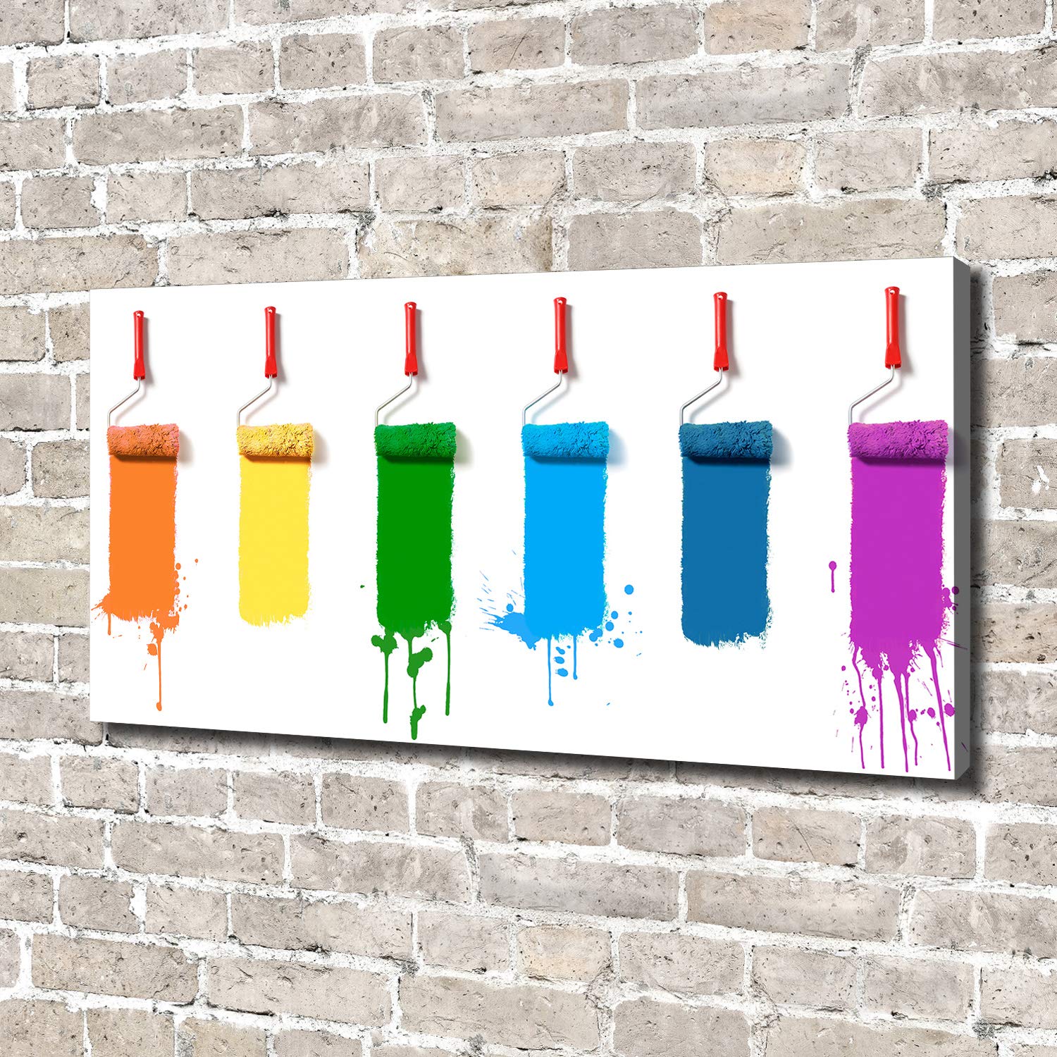 Tulup Leinwandbild - Wandkunst - Drucke auf Leinwand - Leinwanddruck -140x70 cm - Kunst: modern & klassisch - Mehrfarbig - Farbroller