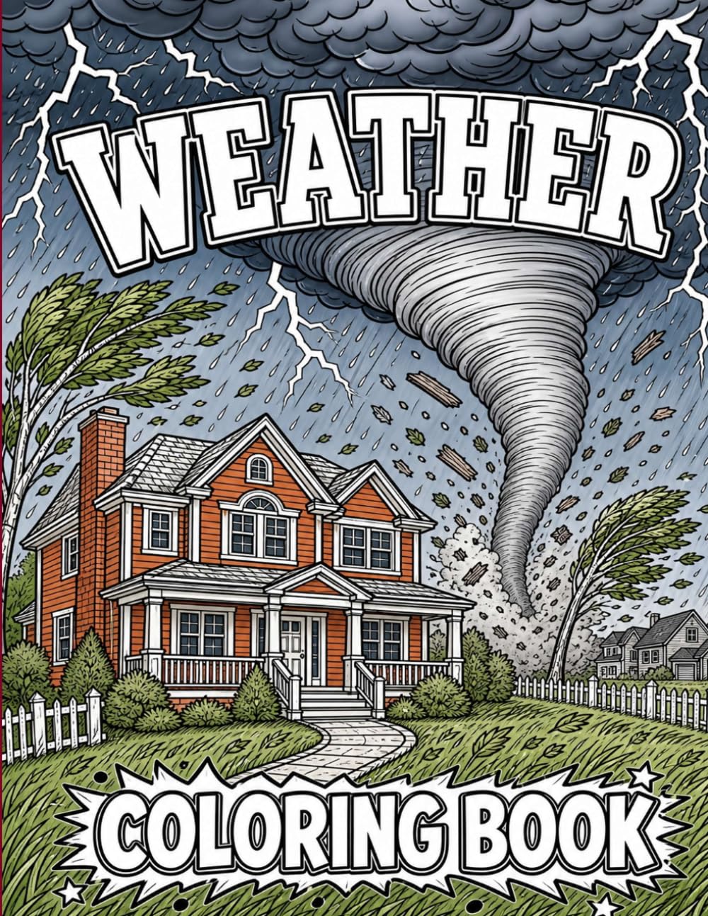 Weather Coloring Book: Creative Art Activities with Sun, Rain, and Seasons. Preschool Nature Pages for Toddlers