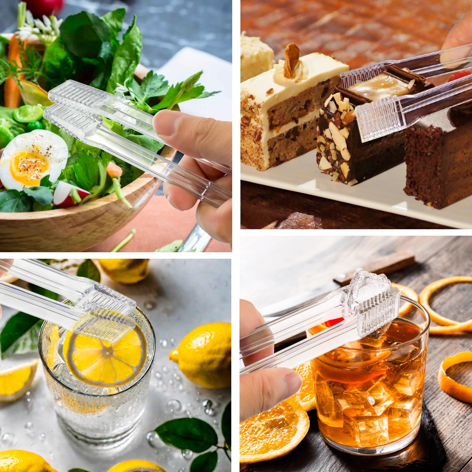 Accessoire Cuisine 6 Pinces à Glaçons Inox 15cm - Pince Multiusage Pour Cuisine, Barbecue Et Service | Argenté Pince A Bonbon