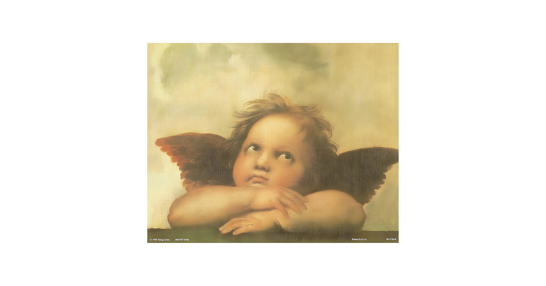 Little Angel Cherub of Sistine Madonna Raphael Wall Decor