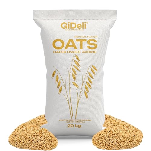 GiDeli Avena entera 20 kg - Comida para caballos de avena, alimento natural para pájaros, alimento natural…