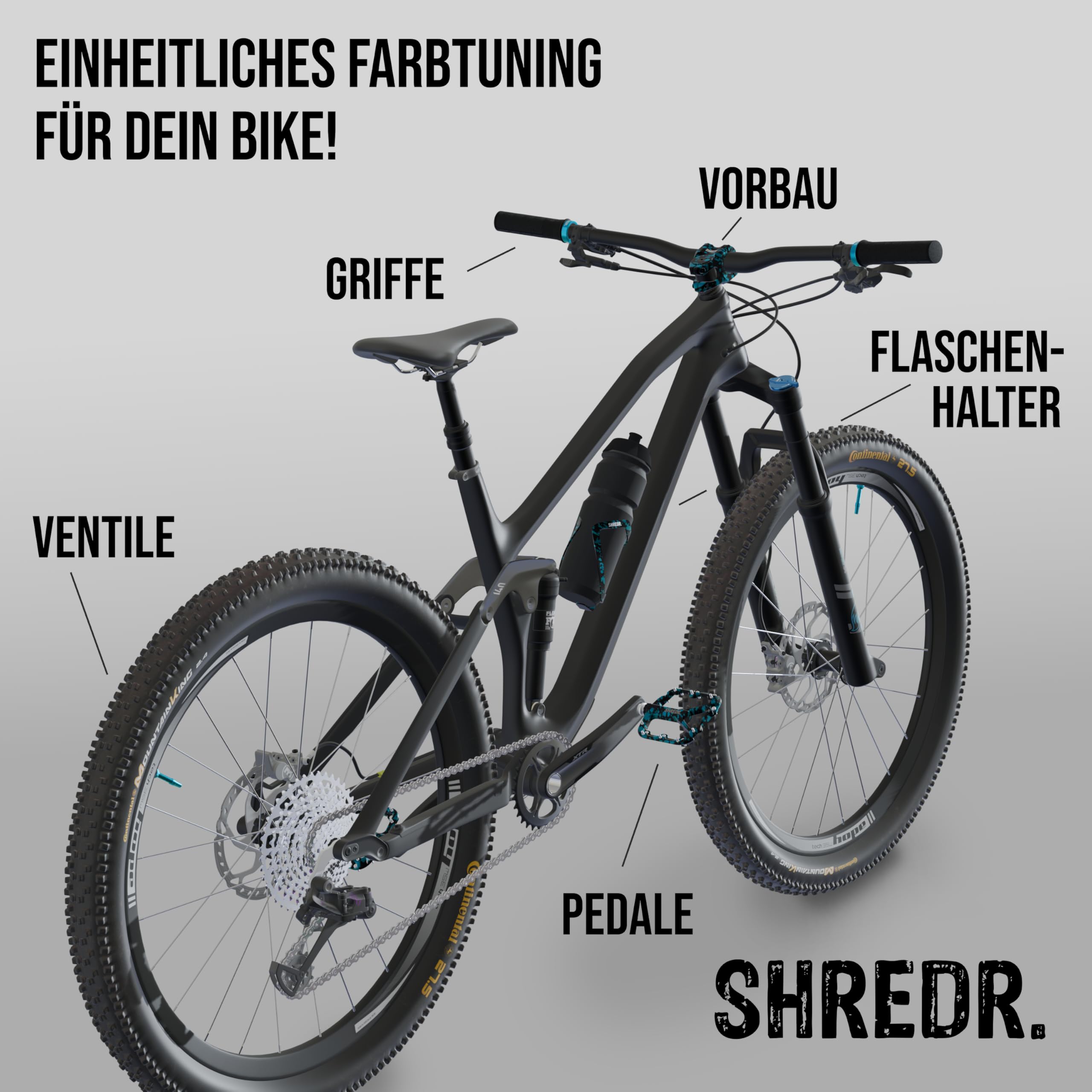 Edge Control MTB Vorbau 31,8mm | 0 Grad | 35mm - Cooler kurzer Vorbau für Moderne Mountainbikes | 7 Farben | inkl. Ahead-Kappe in der gleichen Farbe | Special Edition