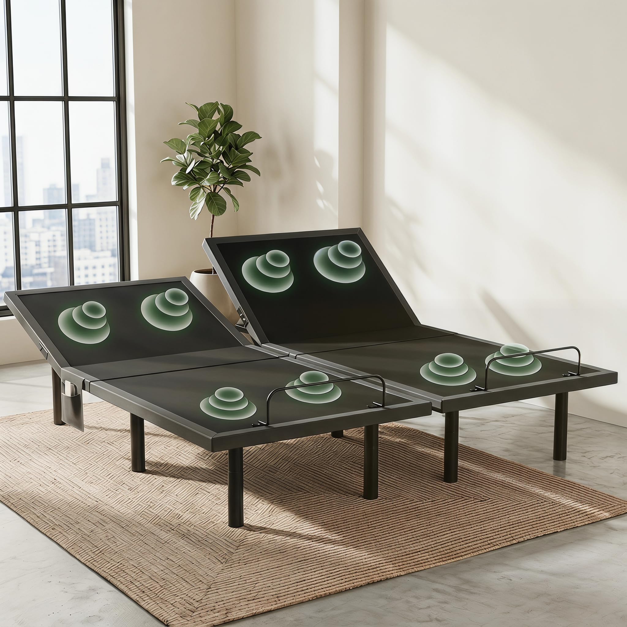 Marsail Split King Adjustable Bed Base