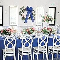 Vista 6 de MEEDEE Cinta de arpillera de yute azul real, 2.5 pulgadas, 10 yardas, coronas y lazos patrióticos, decoración de fiesta del 4 de julio