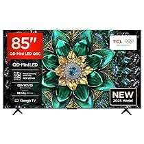 TCL 85Q6C 85” QD-Mini LED TV, 4K HDR Premium 1000nits, Google TV (Dolby Vision IQ e Atmos, sistema audio Onkyo 2.1, Motion Clarity Pro a 144 Hz)