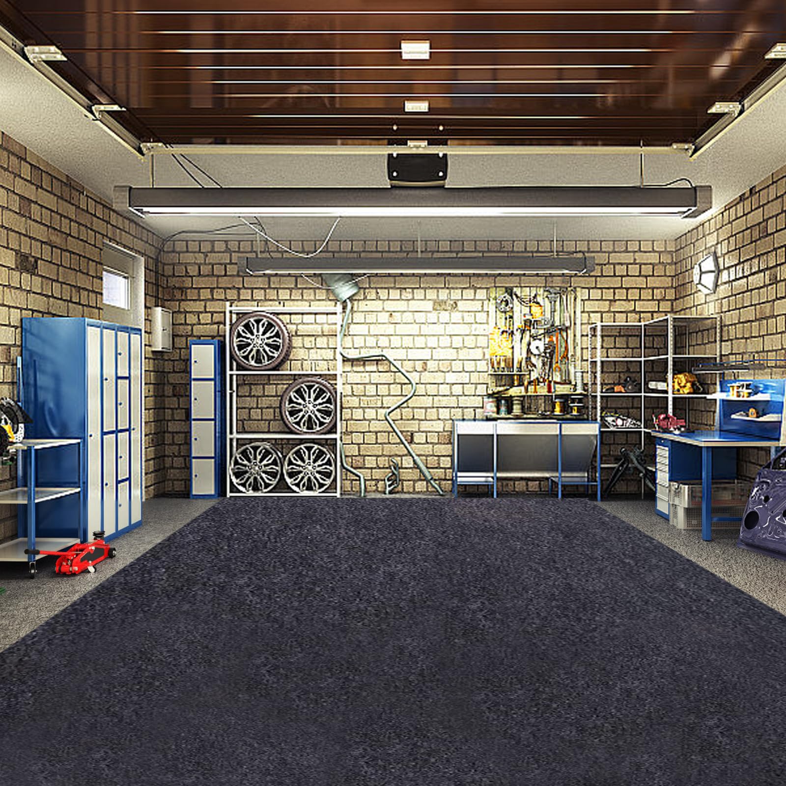 4,5 x 2,1 m Garagenbodenmatte für unter dem Auto, Premium-Ölspritzmatte, Parkmatte, saugfähige Ölmatte, schützt den Boden vor verschütteten Flüssigkeiten, Tropfen, Spritzern und