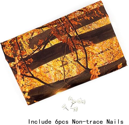 Miniatura 9 de HVEST Tapiz de calabaza de arce otoñal para colgar en la pared, tapiz de lámpara de girasoles y árboles de arce naranja, tapiz de paisaje otoñal