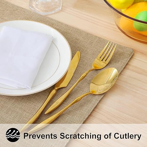 Miniatura 4 de homing Juego de 4 manteles individuales de tela de lino y algodón, lavables, para interiores y exteriores, fáciles de limpiar, 13 x 19 pulgadas