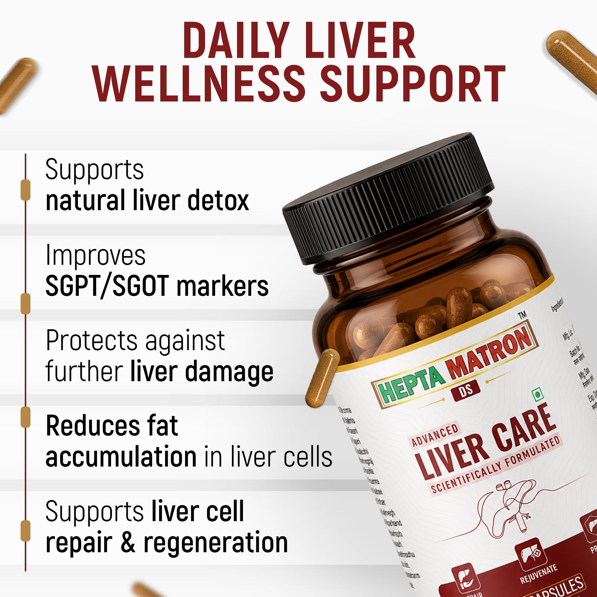DS Advanced Liver Detox Tablets 60 Capsules | Supports Fatty Liver Management & Digestive Enzymes | Enriched with Kutki, Bhumi Amla, Bhringraj | Scientifically Formulated (Pack of 3) — Amazon image 3