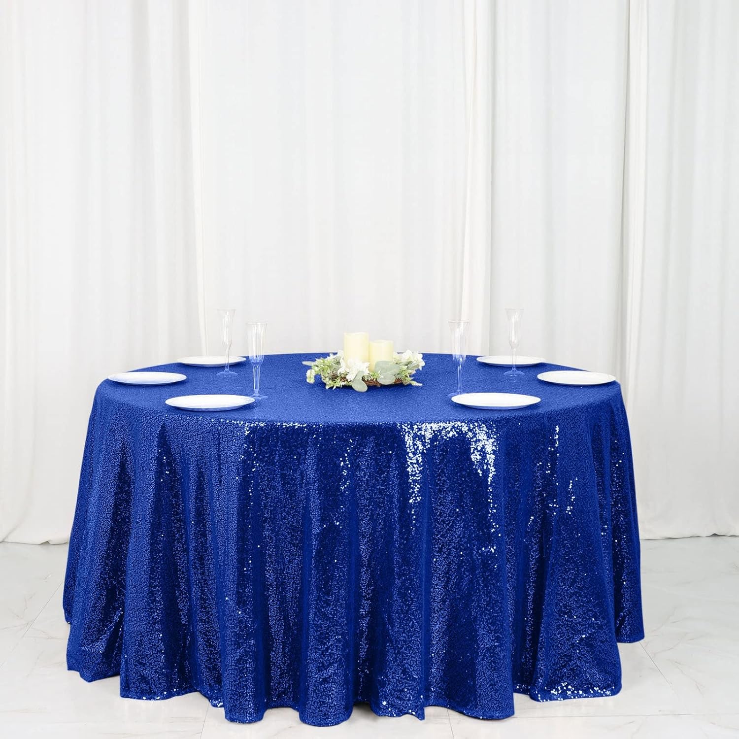 Efavormart 120" Wholesale Premium Royal Blue Table Cover