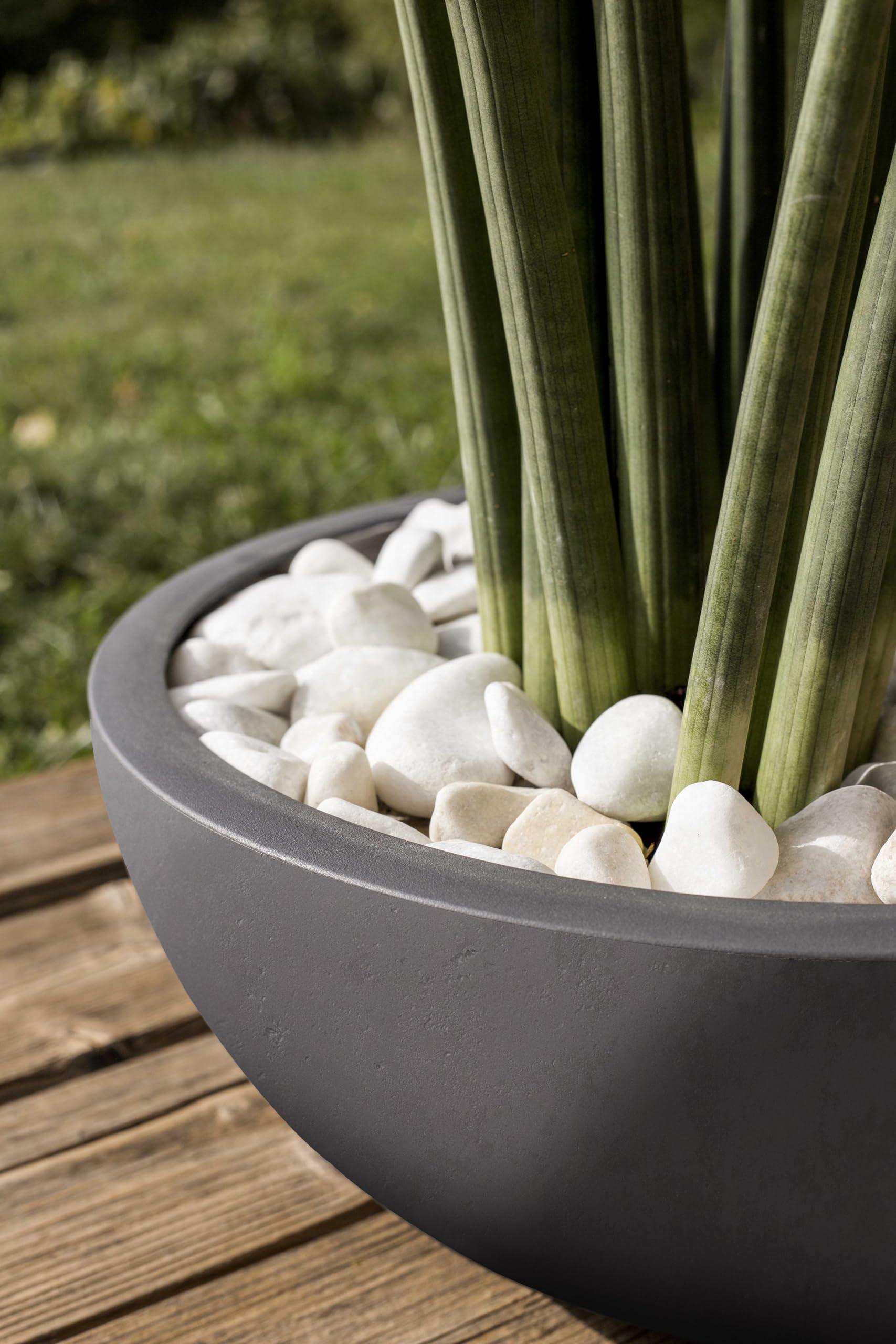 Maceteros Grandes Exterior EURO3PLAST Macetero De Plástico Con Plato 35x15  Cm Color Gris Antracita Macetas Decorativas Interior, image size:1707x2560