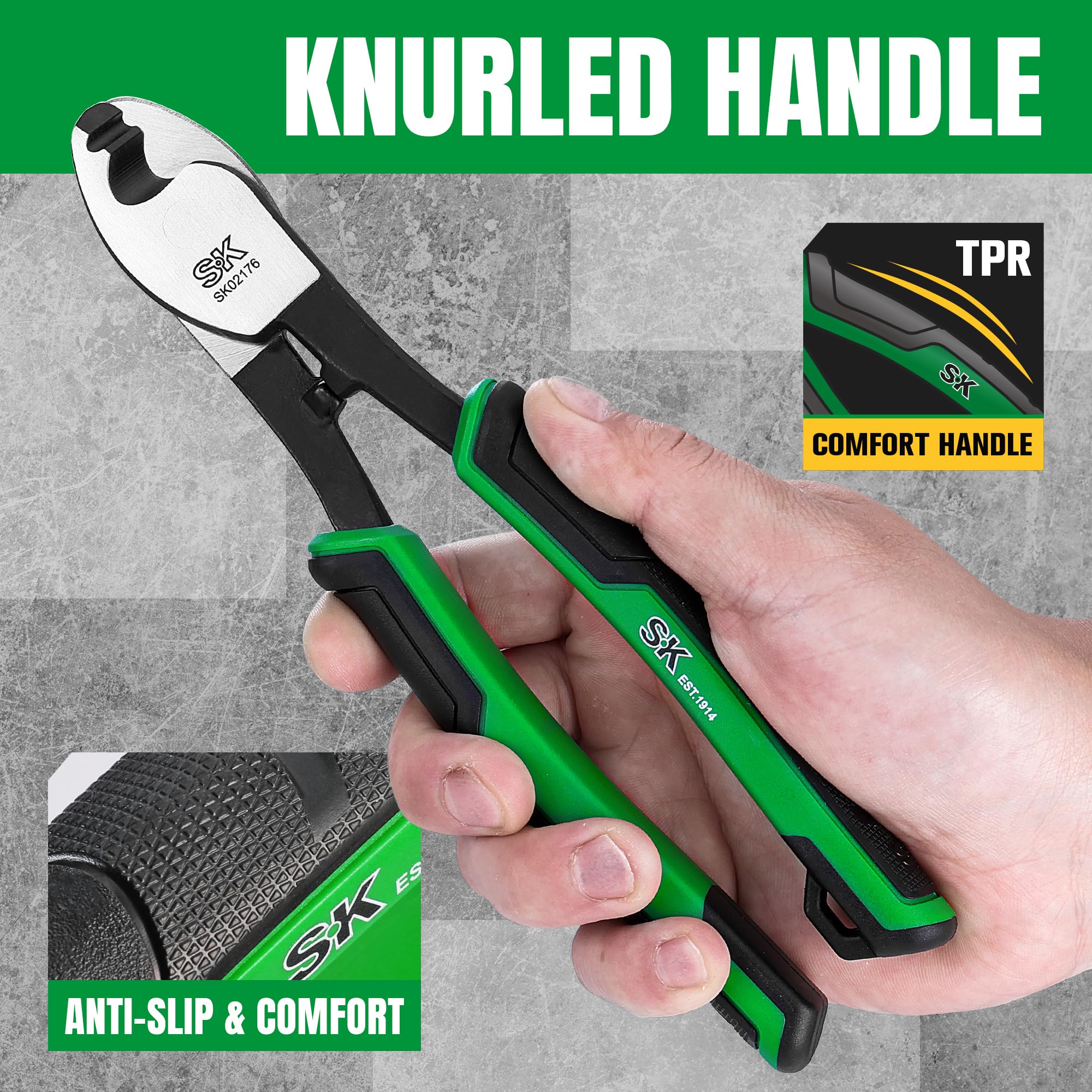 SK 8" Cable Cutters - 3-in-1 Wire Stripping Tool -6