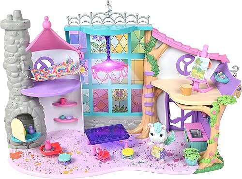 Sunny Days Entertainment Honey Bee AcresRainbow Ridge Sunburst Art Studio juego completo con figura de muñeca en miniatura más de 50 piezas