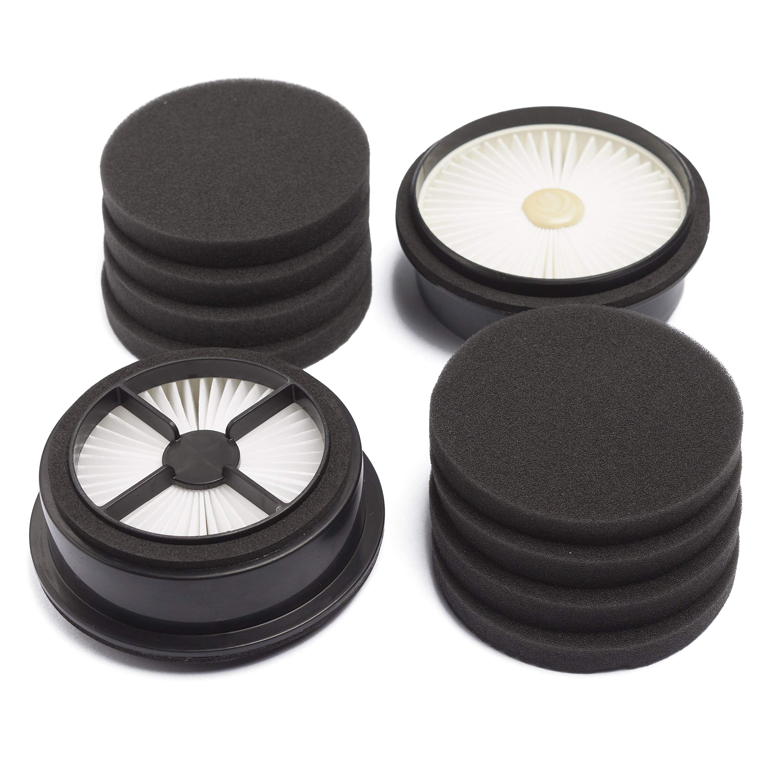 LTWHOME Replacement HEPA Filter and Foam Filter Kit Fit for Dirt Devil Vacuum Cleaners F44, Compares to 304019001 (Pack of 2 Set)