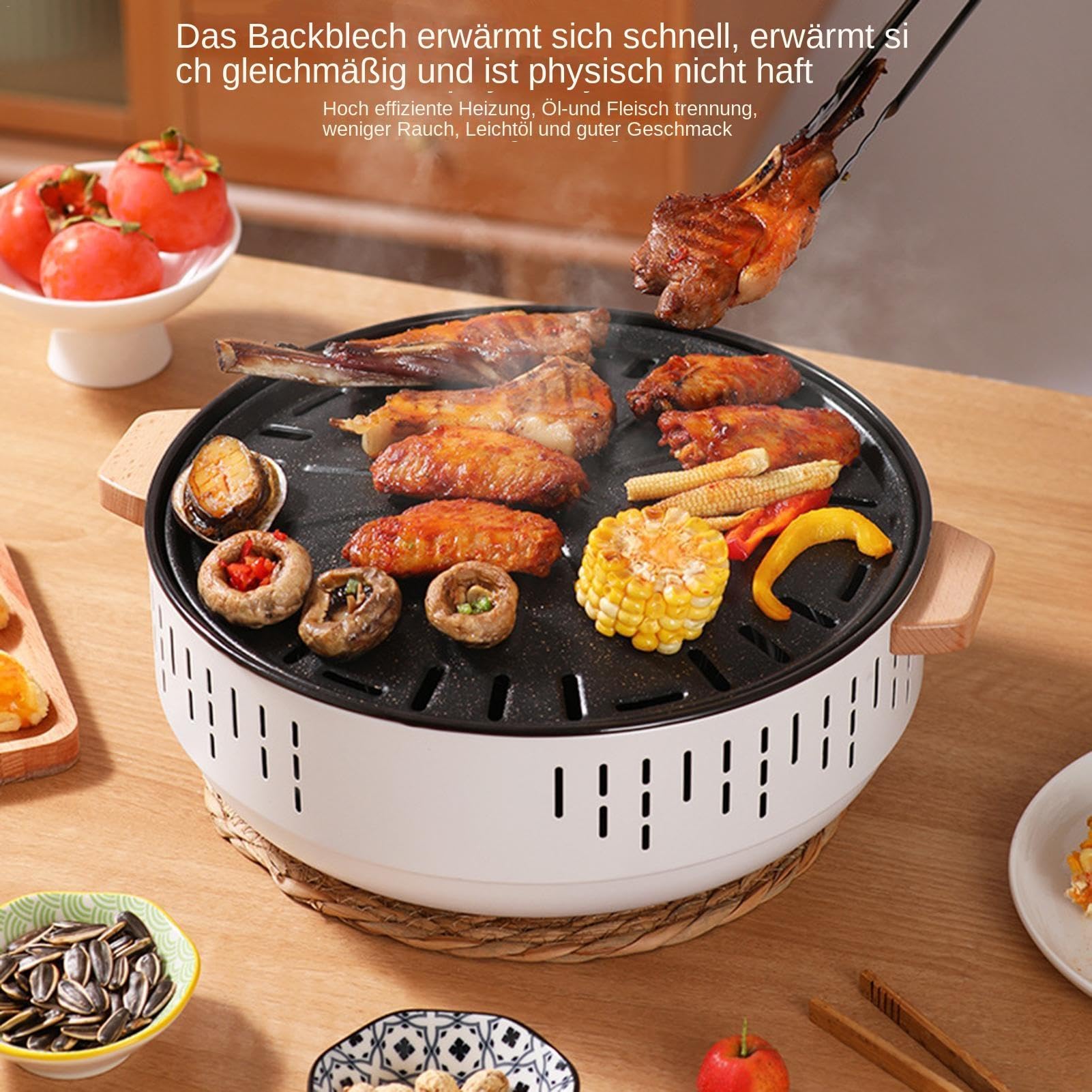 Barbecue portatile a carbonella, barbecue a carbonella – Piccola rete per barbecue da esterno in acciaio inox, griglia da tavolo con custodia portatile, teglia da forno antiaderente per barbecue | barbecue da esterno in acciaio , griglia da tavolo con por