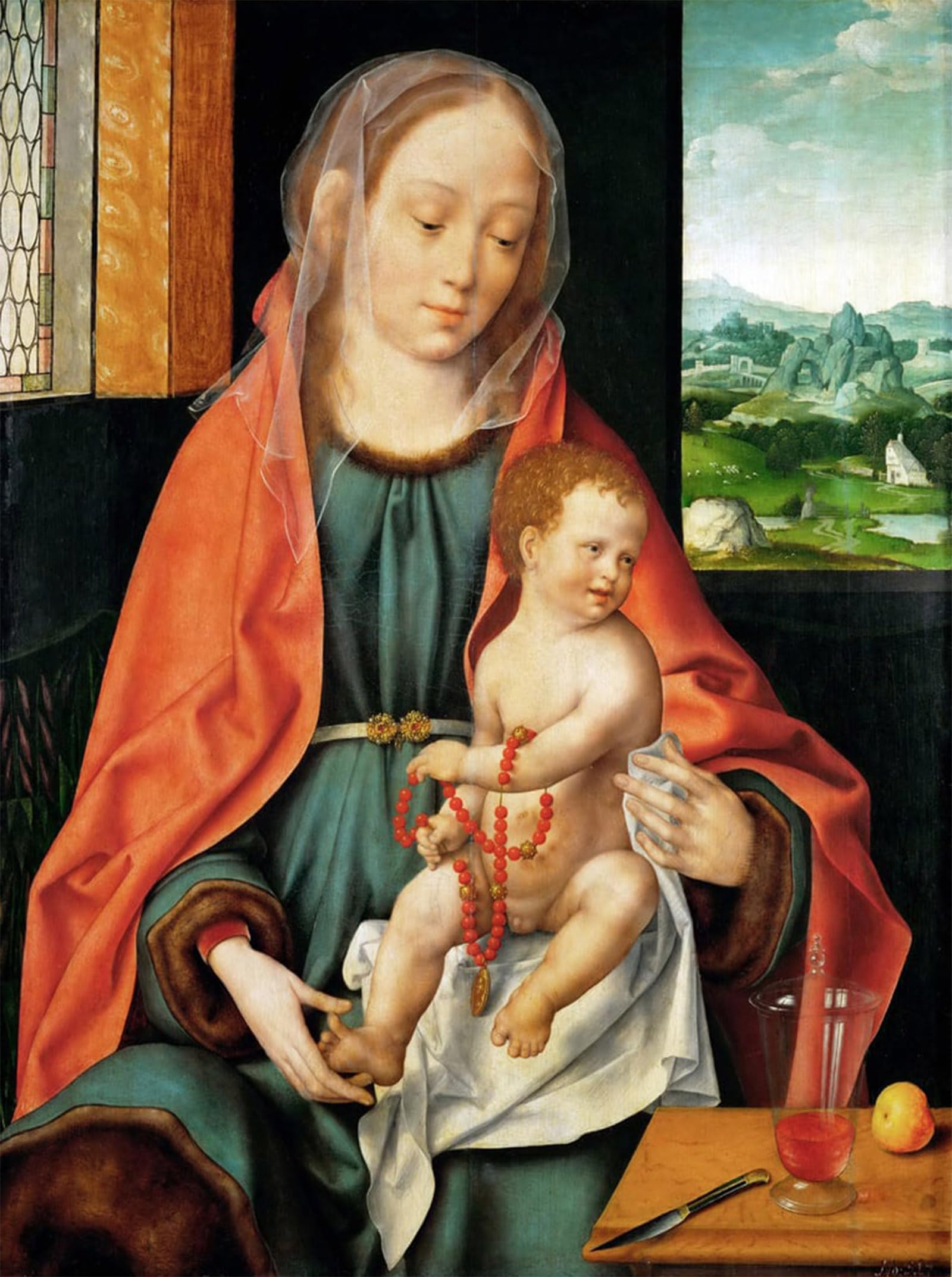 SERENDIPITP Vintage Wall Art Canvas Nordic Poster Canvas Print Picture Netherlandish Art the Virgin and Child Par Cleve by Joos Van Cleve Wall Art Poster for Home Decor 60x90cm