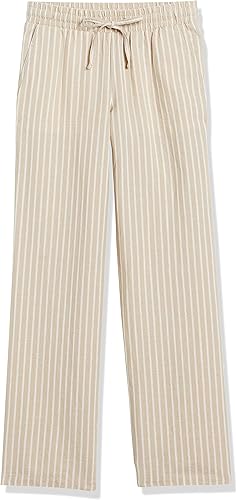 Miniatura 6 de Tienda Essentials - Pantalón de pierna ancha para mujer, de mezcla de lino, con cordón y ajuste relajado (disponible en tallas extragrandes)