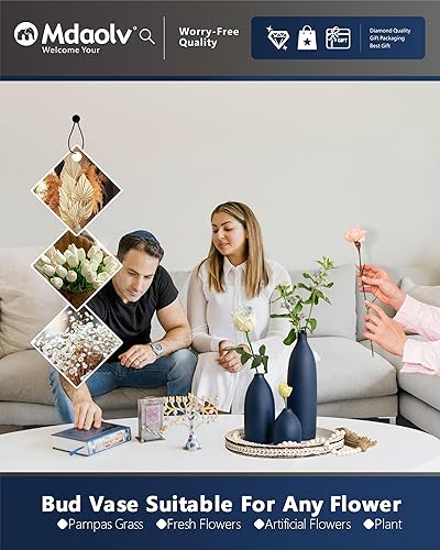 Miniatura 3 de Juego de jarrones blancos para decoración de granja, decoración bohemia para cocina, isla, sala de estar, oficina, mesa, chimenea, decoración de