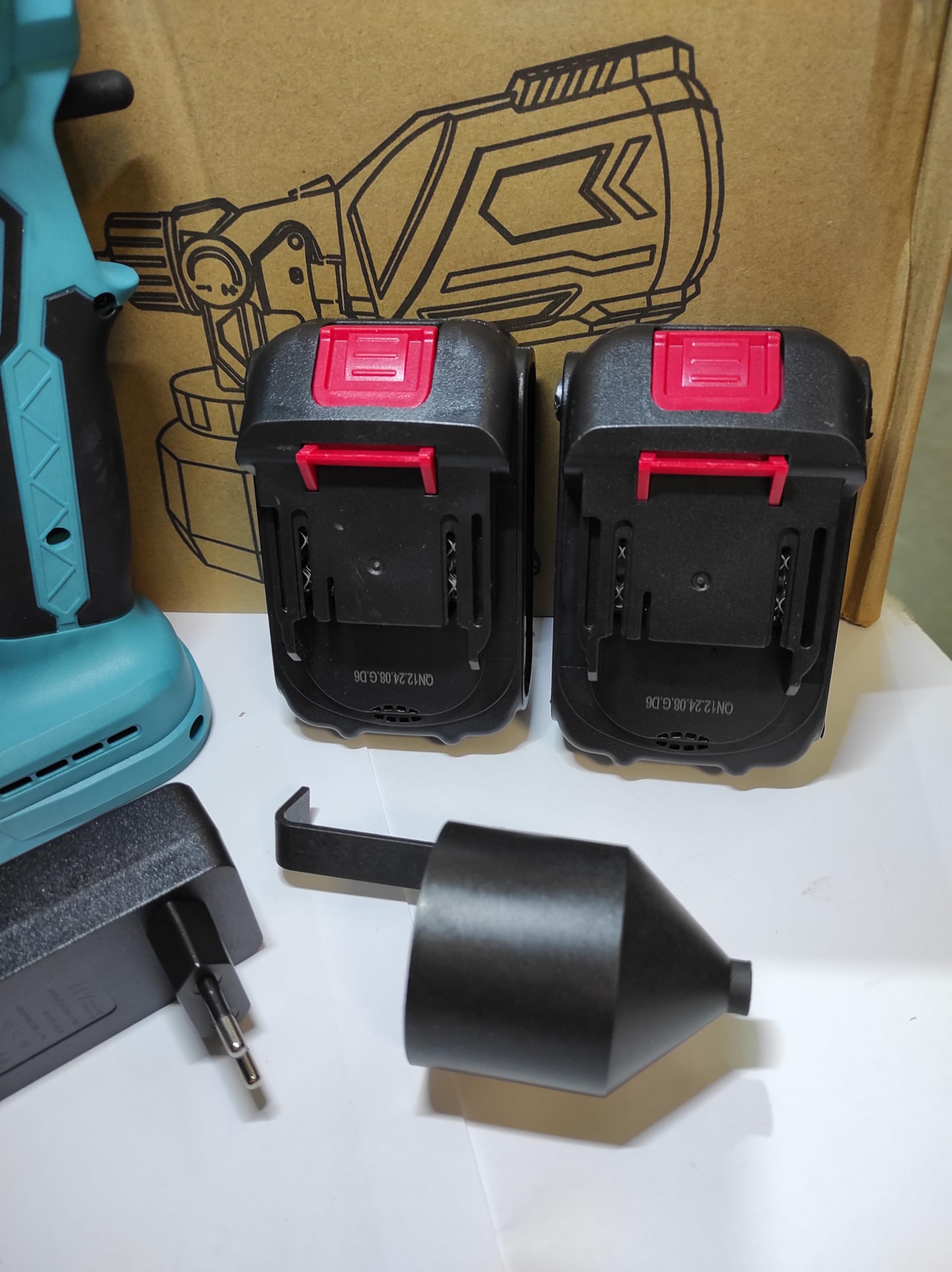 MayMax Pistola de Pintar Electrica Inalambrica con Doble Bateria - Pulverizador de Pintura Portatil Recargable para Paredes Muebles Vallas Interior y Exterior