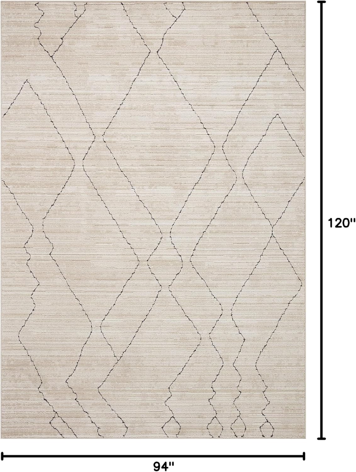 Loloi Darby Collection DAR-03 Sand/Charcoal 7'-10" x 10' Area Rug - Image 2