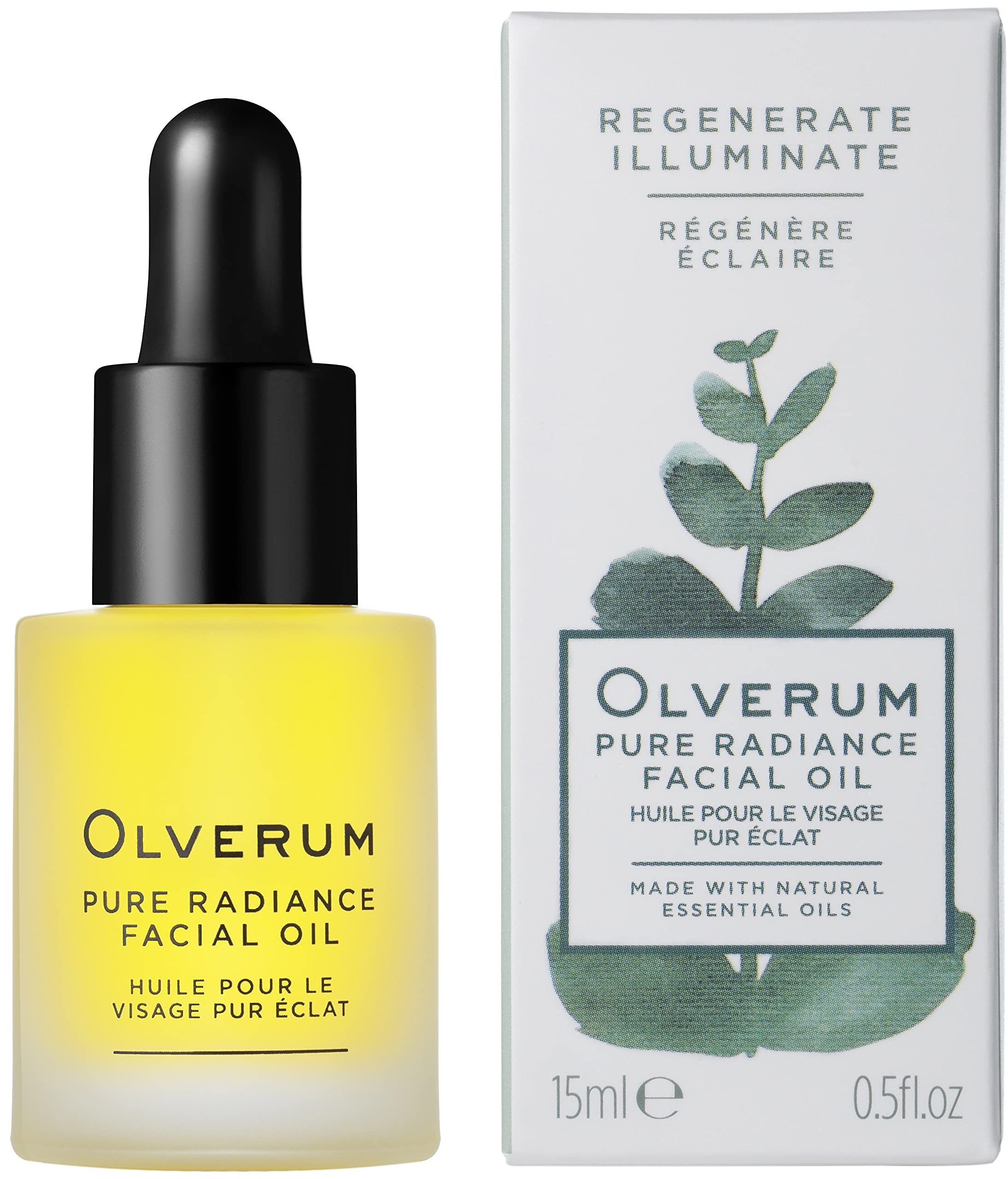 OlverumPure Radiance Facial Oil - Deep Anti-Ageing/Natural Glow/Brightens Skin Tone/Skin Nourishment/Vegan & Cruelty Free (15ML)