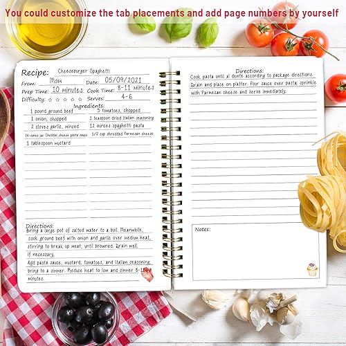 Miniatura 5 de ceiba tree Libro de recetas en blanco para escribir en tus propias recetas, cuaderno de cocina, diario de 8.7 x 6.3 pulgadas, ideas de regalos para