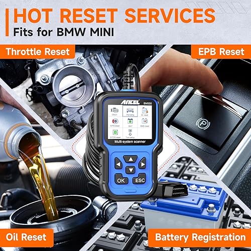 Miniatura 2 de ANCEL BM500 Herramienta de registro de batería para BMW Mini - todos los sistemas OBD2 escáner con motor, ABS, SRS, diagnóstico del sistema ESP,